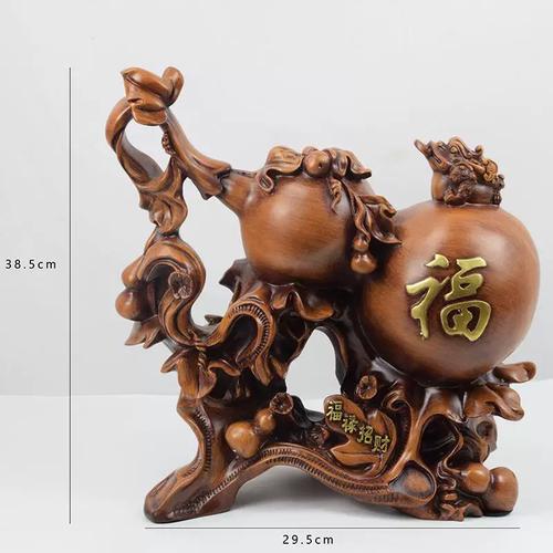 福祿招財(cái)，中式葫蘆擺件 家居裝飾的吉祥之選